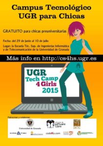 Cartel del Campus Tecnológico UGR para chicas