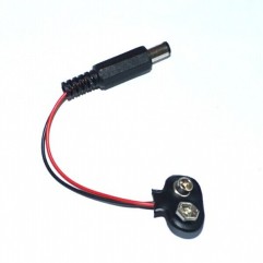 DC Male Plug w 9V Battery Clip for Arduino