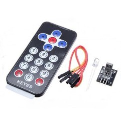 Remote with infrared and receiver sensor