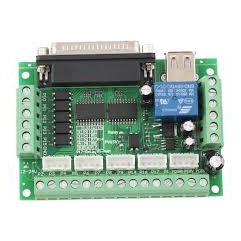 5 Axis CNC Interface Adapter Breakout Board For Stepper Motor Driver Mach3