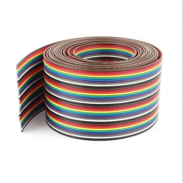 40Pin Flat Rainbow Ribbon Dupont Cable 1.27mm Pure Copper 26AWG