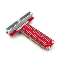 Blue RPi GPIO Breakout Expansion Board + 40pin Flat Rainbow Ribbon Cable for Raspberry Pi 4 3 2 Model B & B+