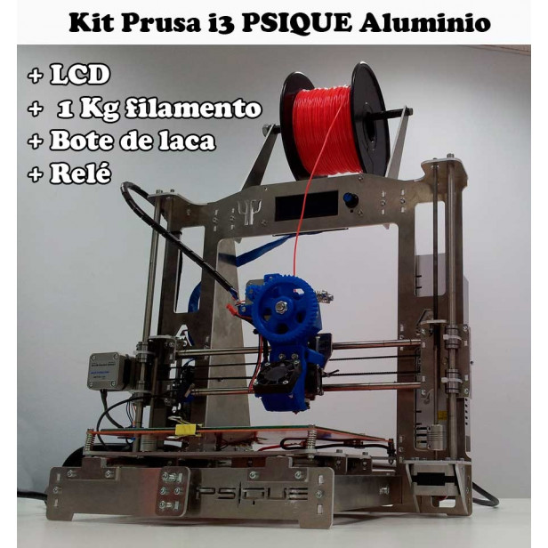 Kit Prusa i3 PSIQUE Steel 3D Printer - Aluminium Frame