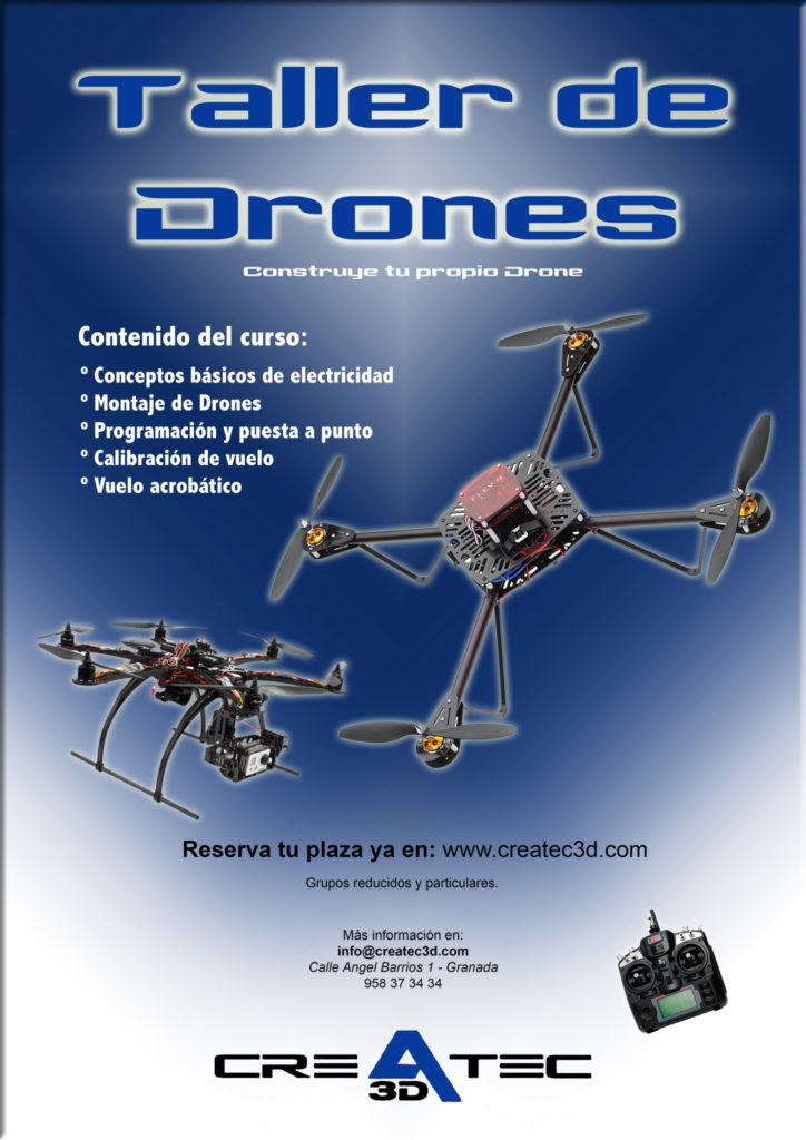 cartel taller de drones createc3d
