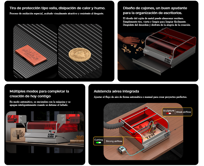 Como es la grabadora laser falcon de creality