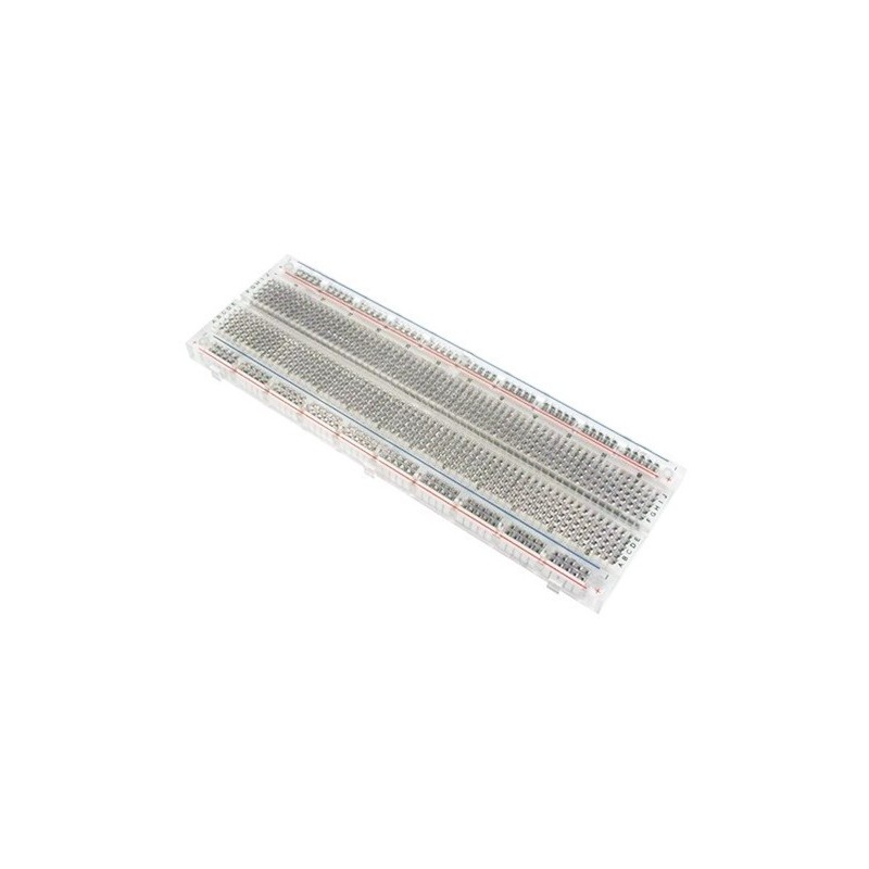 Solderless breadboard transparent
