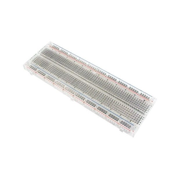 Solderless breadboard transparent