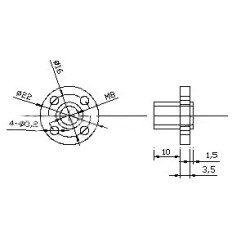 Husillo y tuerca THSL 400 8D