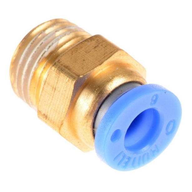 Racor neumática 1/8" para tubo PFTE de 6mm ext