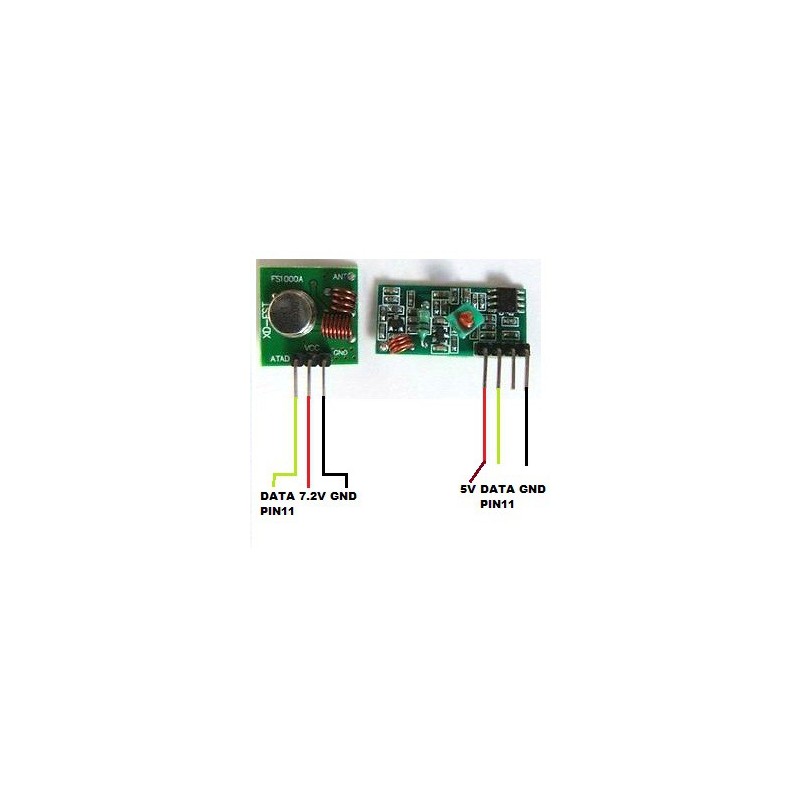 Pareja de módulos de comunicación por radio frecuencia XY-MK-5V y XY-FS