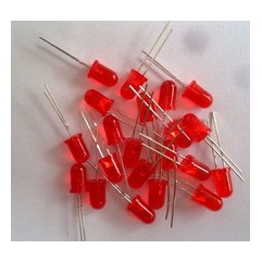 LED 5mm ROJO 28mm patillas