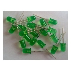 LED 5mm verde 28mm patillas