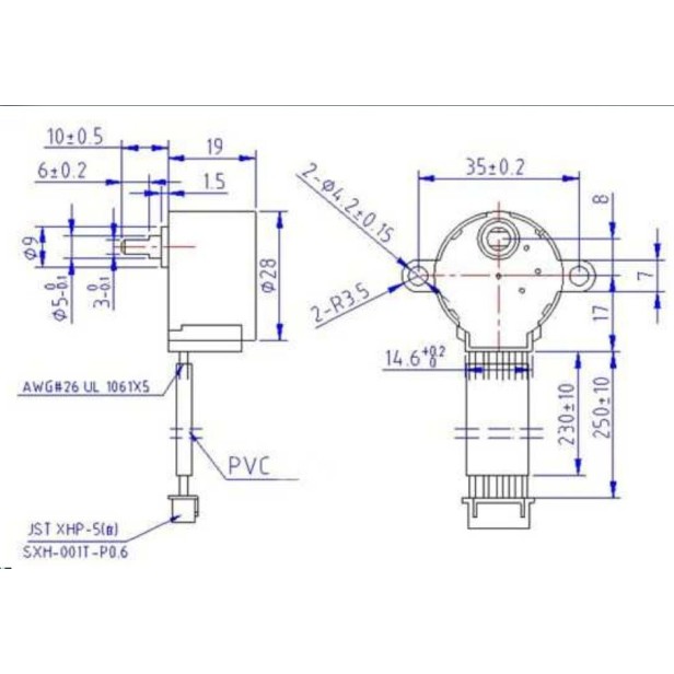 Motor de paso a paso 5V 28byj-48