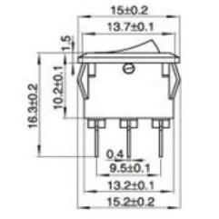 KDC 11 AC 250V 3A Mini Boat Rocker Switch