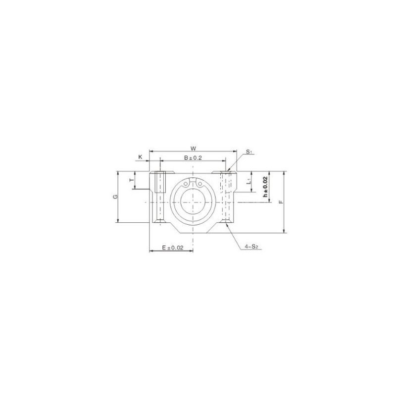 SC10LUU rodamiento lineal con soporte en aluminio para 10mm