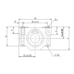 SC12LUU rodamiento lineal con soporte en aluminio para 12mm