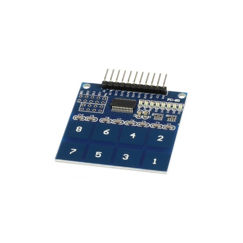 Sensor táctil capacitivo 8 botones