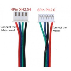 Cable Motor NEMA 17 1M / 2M | JST-XH 4-6 Pines