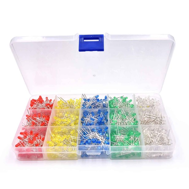 Caja de LEDs 3mm diferentes colores Caja de LEDs 3mm diferentes colores