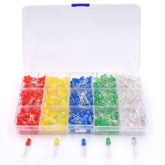 Caja de LEDs 5mm diferentes colores