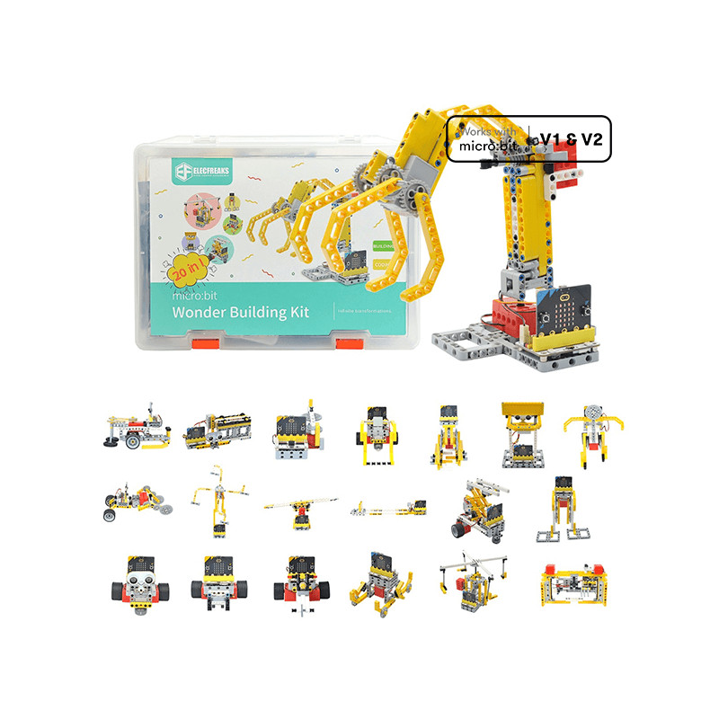 Kit de piezas Wonder Building para micro:bit. ¡Crea tu robot!