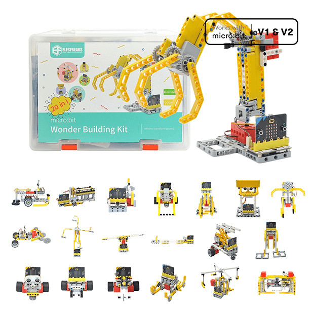 Kit de piezas Wonder Building para micro:bit. ¡Crea tu robot!