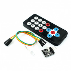 Remote with infrared and receiver sensor