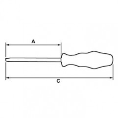Hexagonal screwdriver with ball screw 2.50mm
