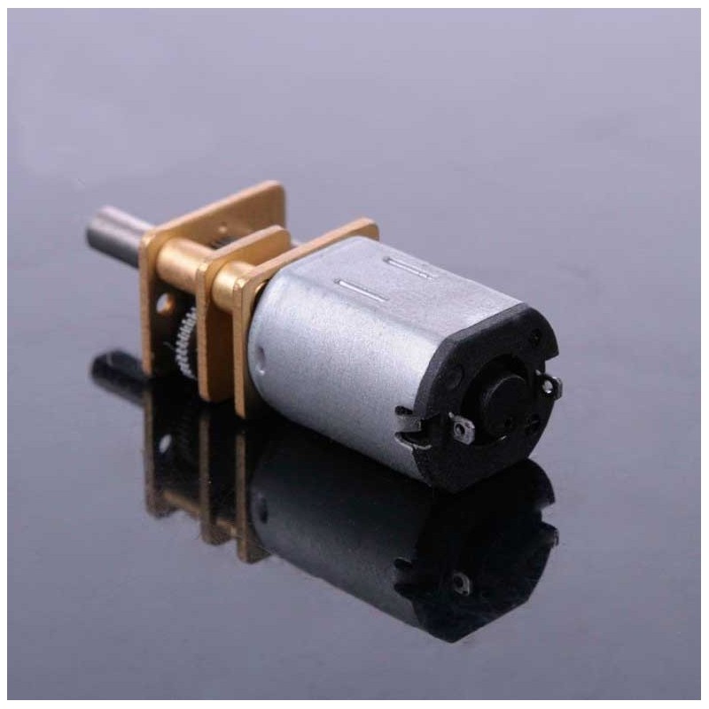 Micro motor de contínua con reductora metálico 12V 200 RPM