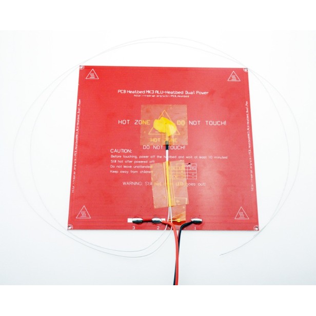 Cama caliente MK3 aluminio con termistor y cables
