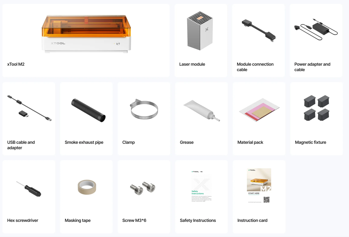 Contenido xTool M2 Standalone