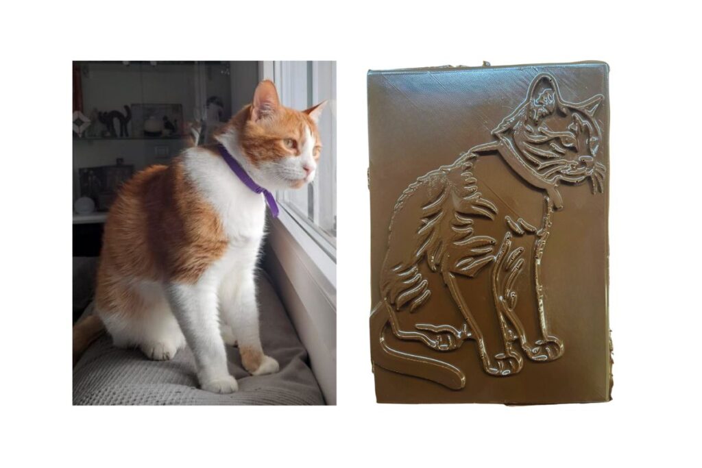 Molde termoformado de chocolate personalizado 3D fabricado por Createc 3D en PET alimentario