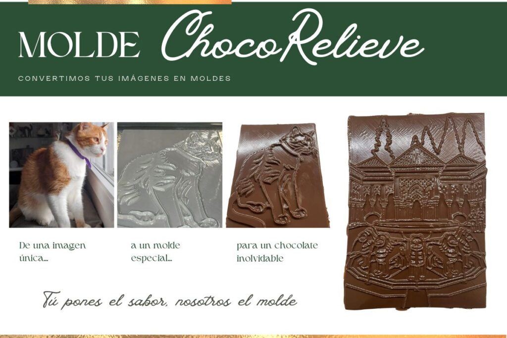 Proceso del diseño al chocolate: molde personalizado en PET alimentario creado por Createc 3D